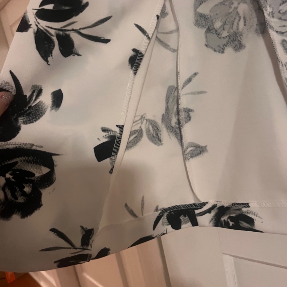 WORTHINGTON Floral Black & White Blazer: Sz L - Picture 3 of 6